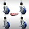 Service Caster 4'' SS Blue Poly Swivel 1-7/8'' Expanding Stem Caster Set with Brake, 4PK SCC-SSEX20S414-PPUB-BLUE-TLB-178-4 - alternate 2